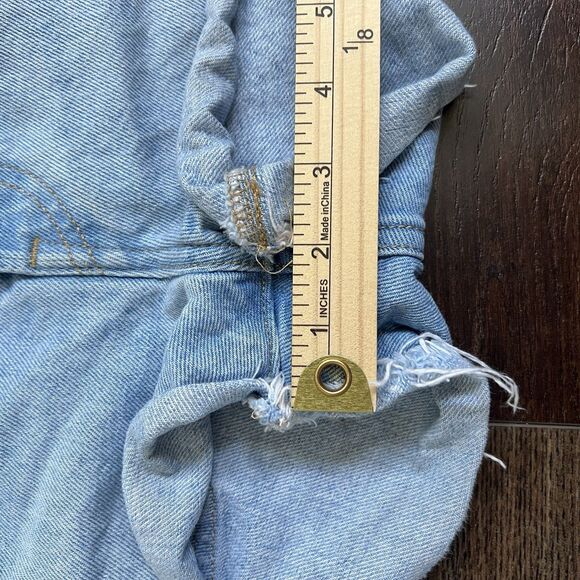 LEVI'S 501 Original Cut-Off Shorts Light Wash Size 27 Button Fly High Rise - Picture 14 of 14